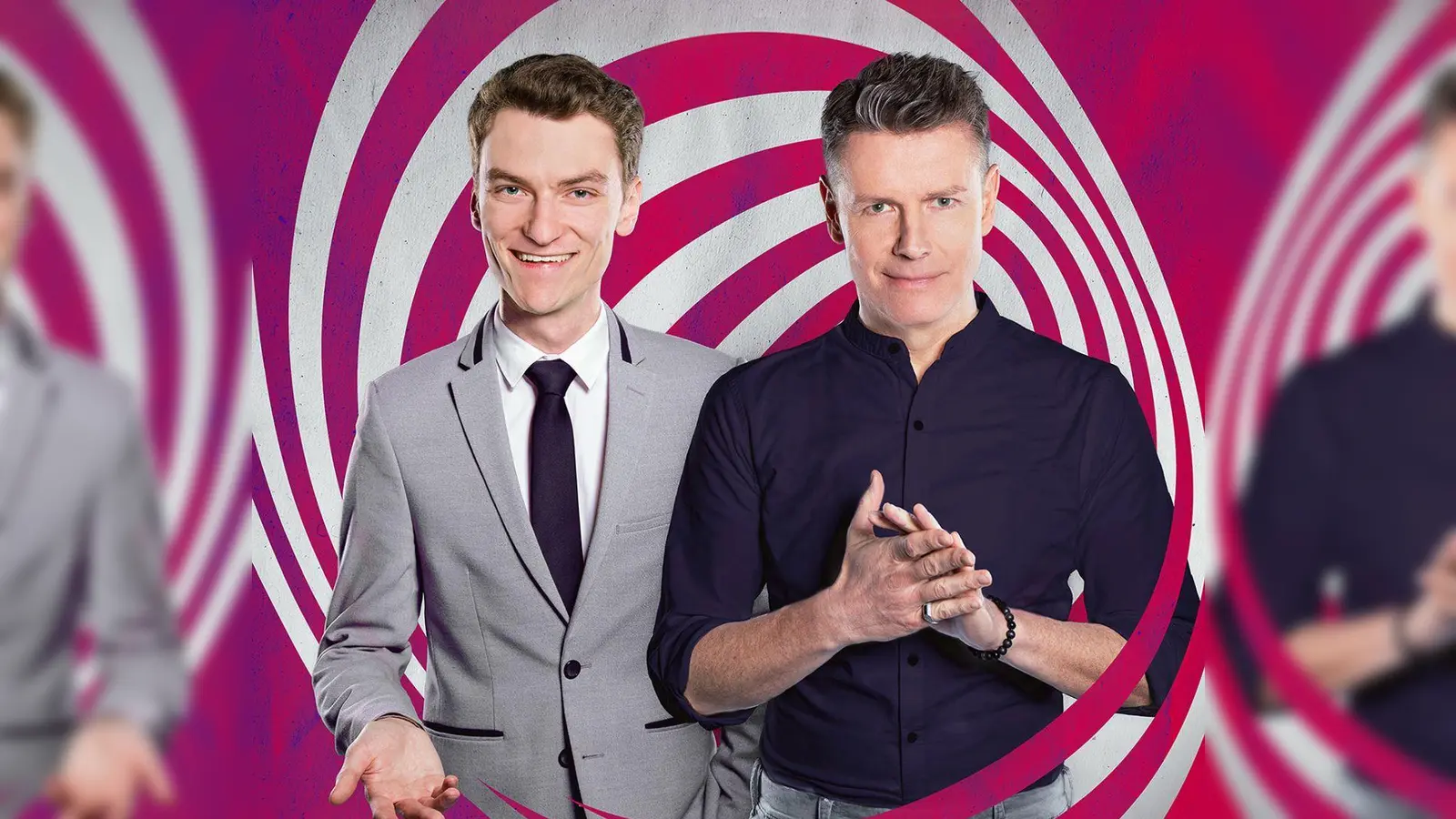 Illusionist Lukas Kempf und Gedankenleser Lars Ruth sind „Die Scharlatane”. (Foto: Blackneon Entertainment)