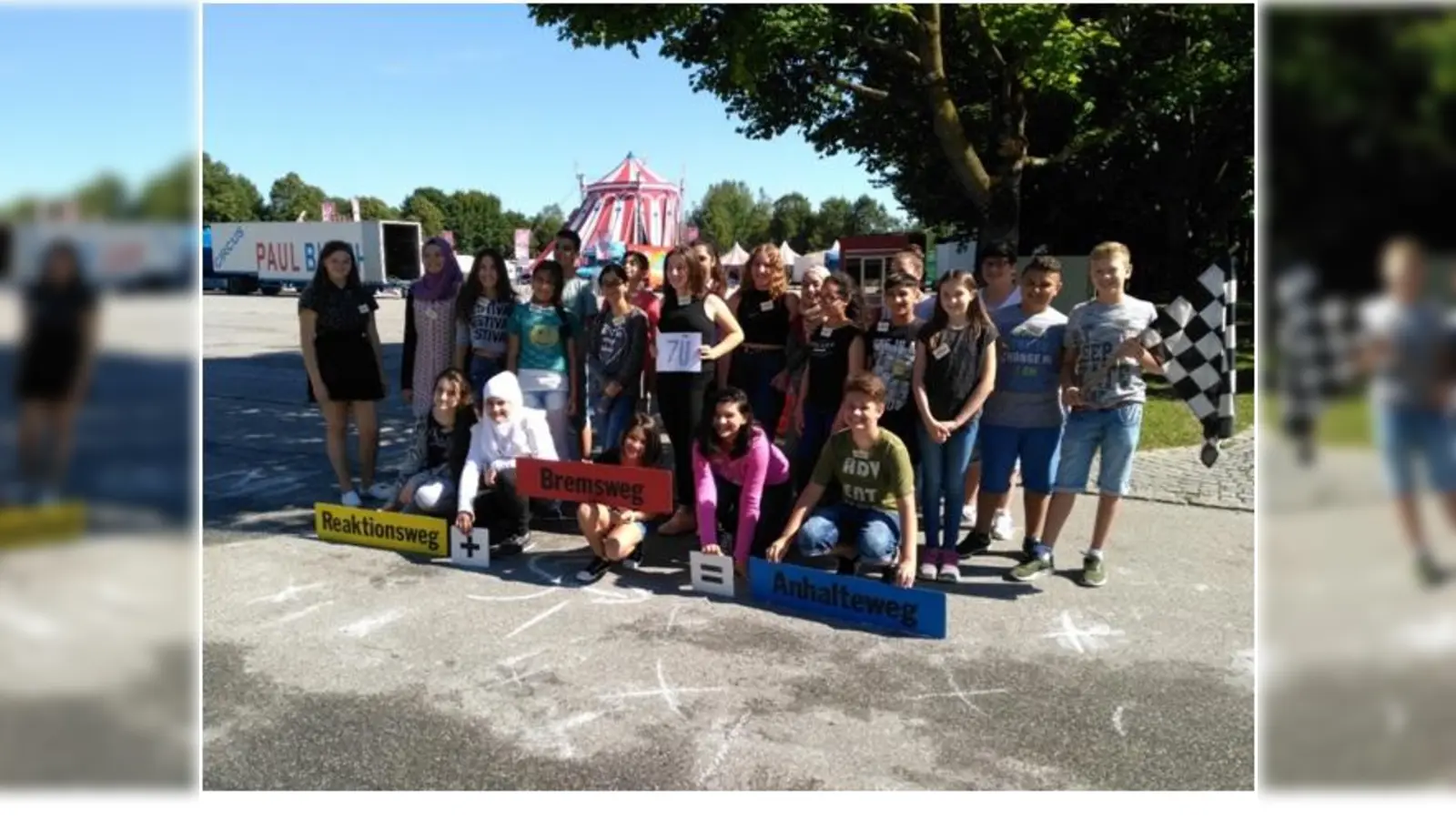 Die Schüler der Klasse 7Ü der Mittelschule Weilheim beim Verkehrsprojekt „Hallo Auto!“ des ADAC. (Foto: Mittelschule Weilheim)