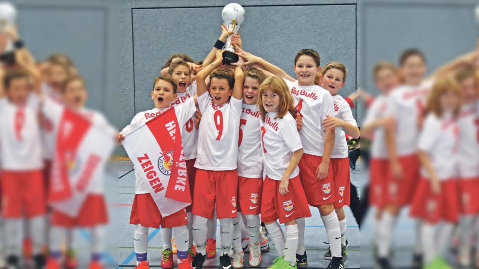 Auch der österreichische Meister Red Bull Salzburg ist mit seiner U10 und U11 beim Hallenturnier in Poing vertreten  ebenso der FC Bayern.	 (Foto: VA)