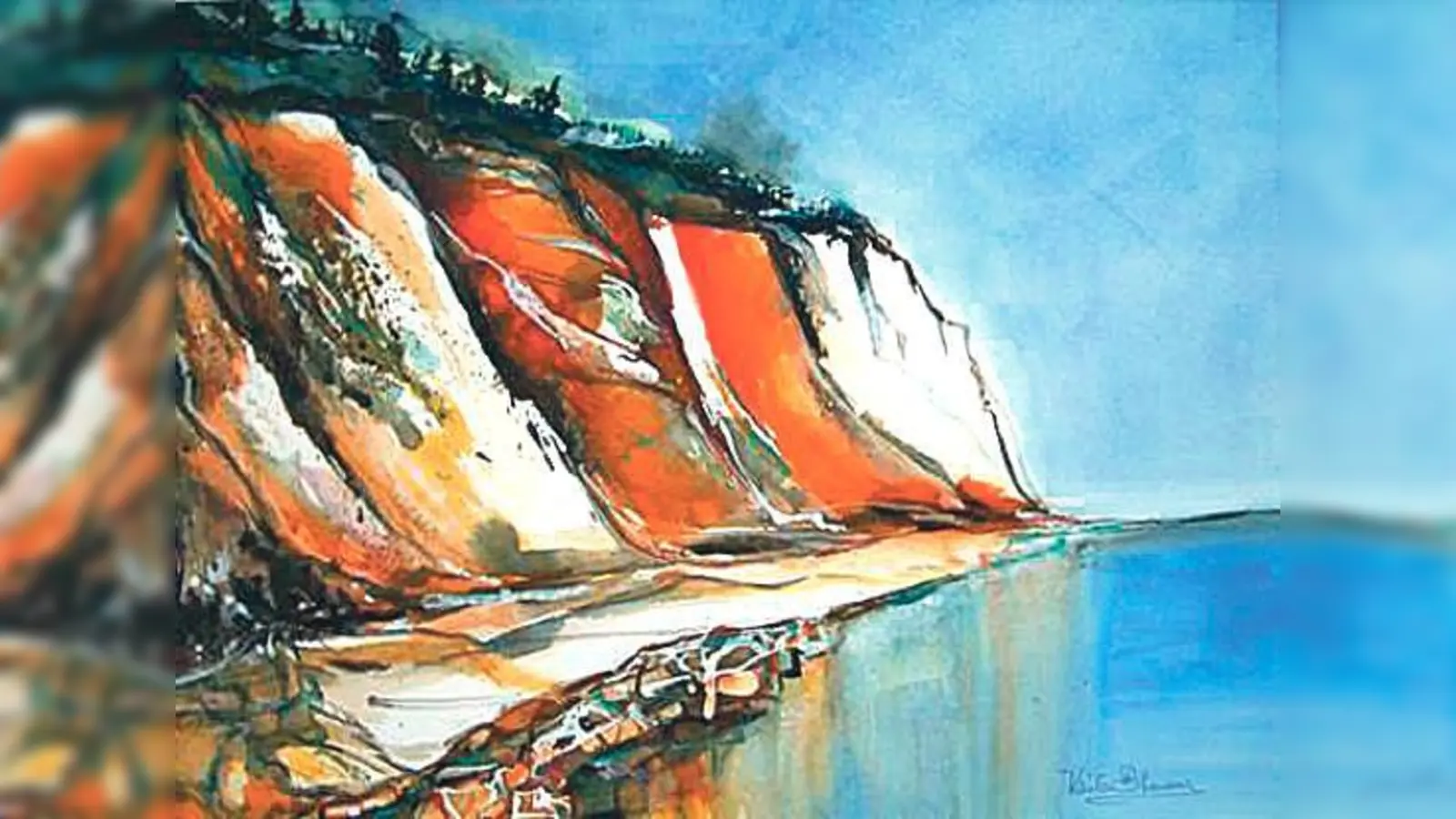 Das Werk von Kavita Bhavsar zeigt hier den Kreidefelsen von Rügen.	 (Foto: privat)