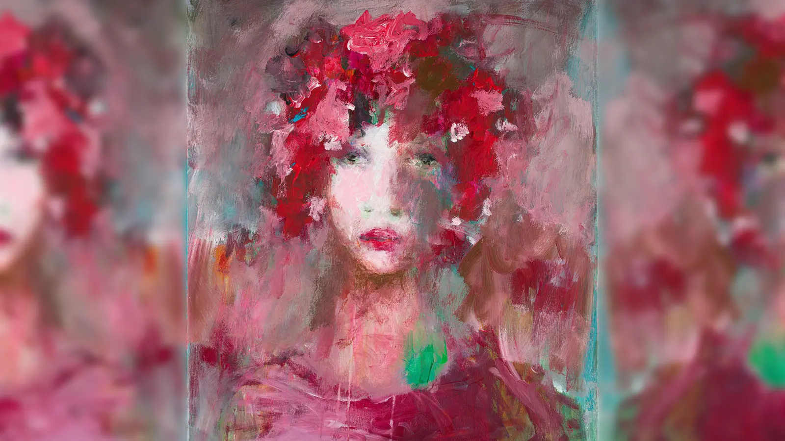 „Das Blumenmädchen“ ist das zentrale Motiv in der Ausstellung „Wilde Töchter” von Slavica Kirchner, die demnächst im Café Glanz zu sehen ist. (Foto: Slavica Kirchner)