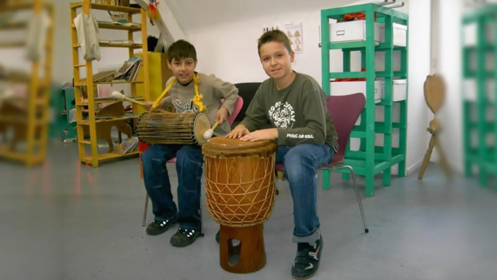 An sich eine tolle Sache. Trommeln wie hier in der Kinder- und Jugendkulturwerkstatt Seidlvilla. Aber wenn's den Nachbarn stört?  (Foto: Kultur & Spielraum)
