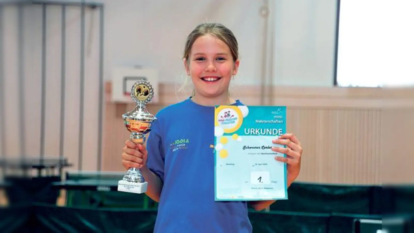 Die 10-jährige Carlotta Schwoerer, die ungeschlagen den ersten Platz belegte.	 (Foto: privat)