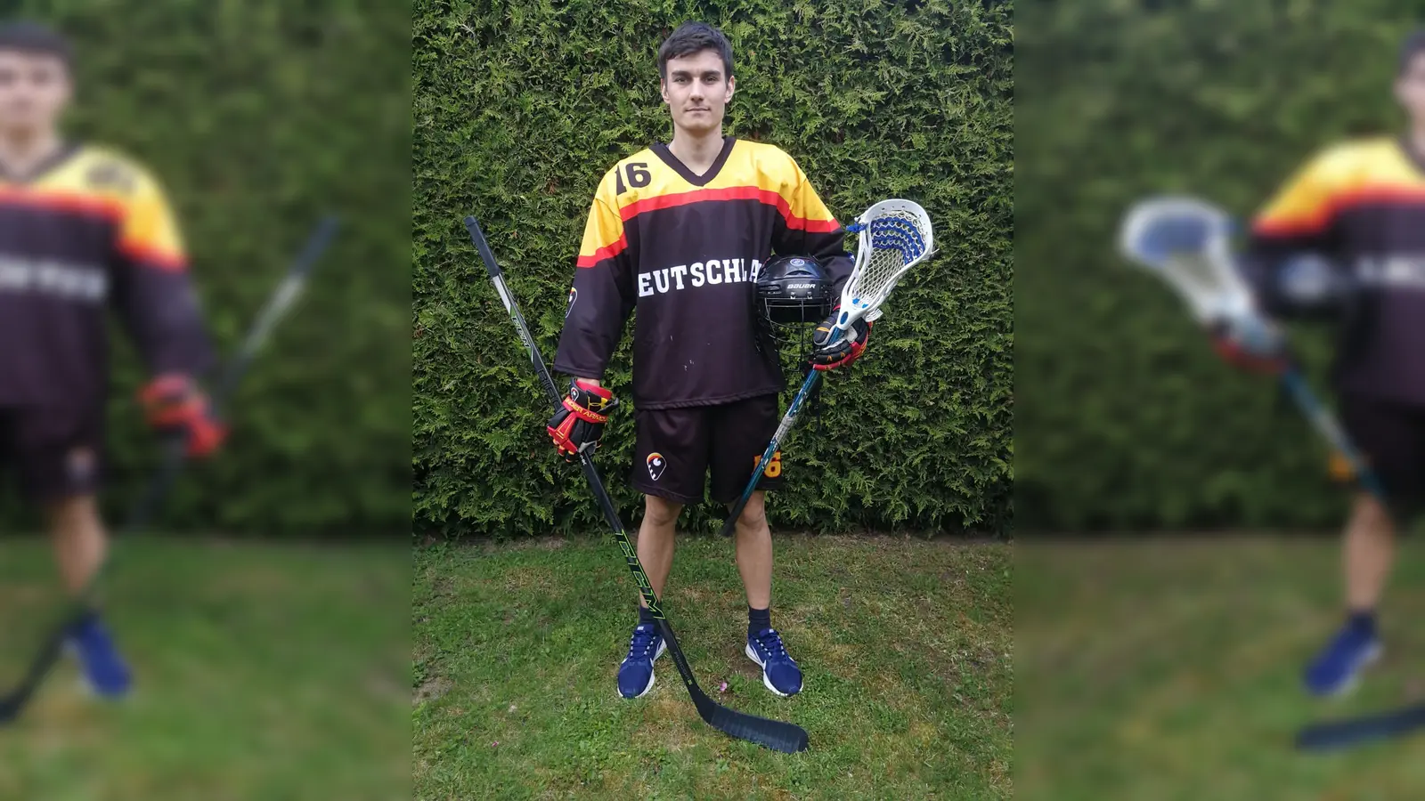 Florian Heller, früherer Eishockey-Nachwuchsspieler des EHC Klostersee und nun Lacrosse-Nationalspieler und dazu weiterhin BEV-Stützpunkttrainer für Eishockeytalente. (Foto: smg)
