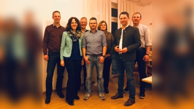 V. l.: Fraktionssprecher Rupert Strasser, Ortsvorsitzende Kathrin Alte, Stellvertreter Axel Jühne, Schatzmeisterin Rosi Adlberger, Stellvertreter Bernhard Hollerith, MdB Andreas Lenz und Beisitzer Bernhard Haimmerer. (Foto: CSU Anzing)