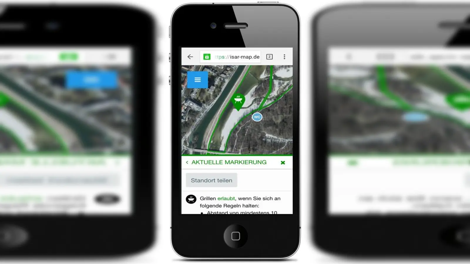 Mit der kostenlosen Isar App des offiziellen Stadtportals muenchen.de steht einem gelungenen Isarbesuch nichts mehr im Weg. (Foto: muenchen.de)