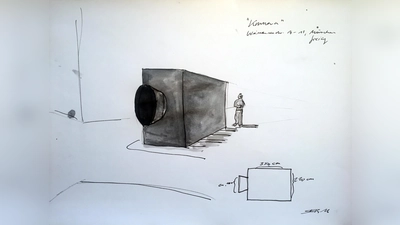 Alexander Steig hat das Projekt KAMERA, eine Erinnerungsskulptur im öffentlichen Raum in Giesing, entwickelt und realisiert. (Foto: Alexander Steig)