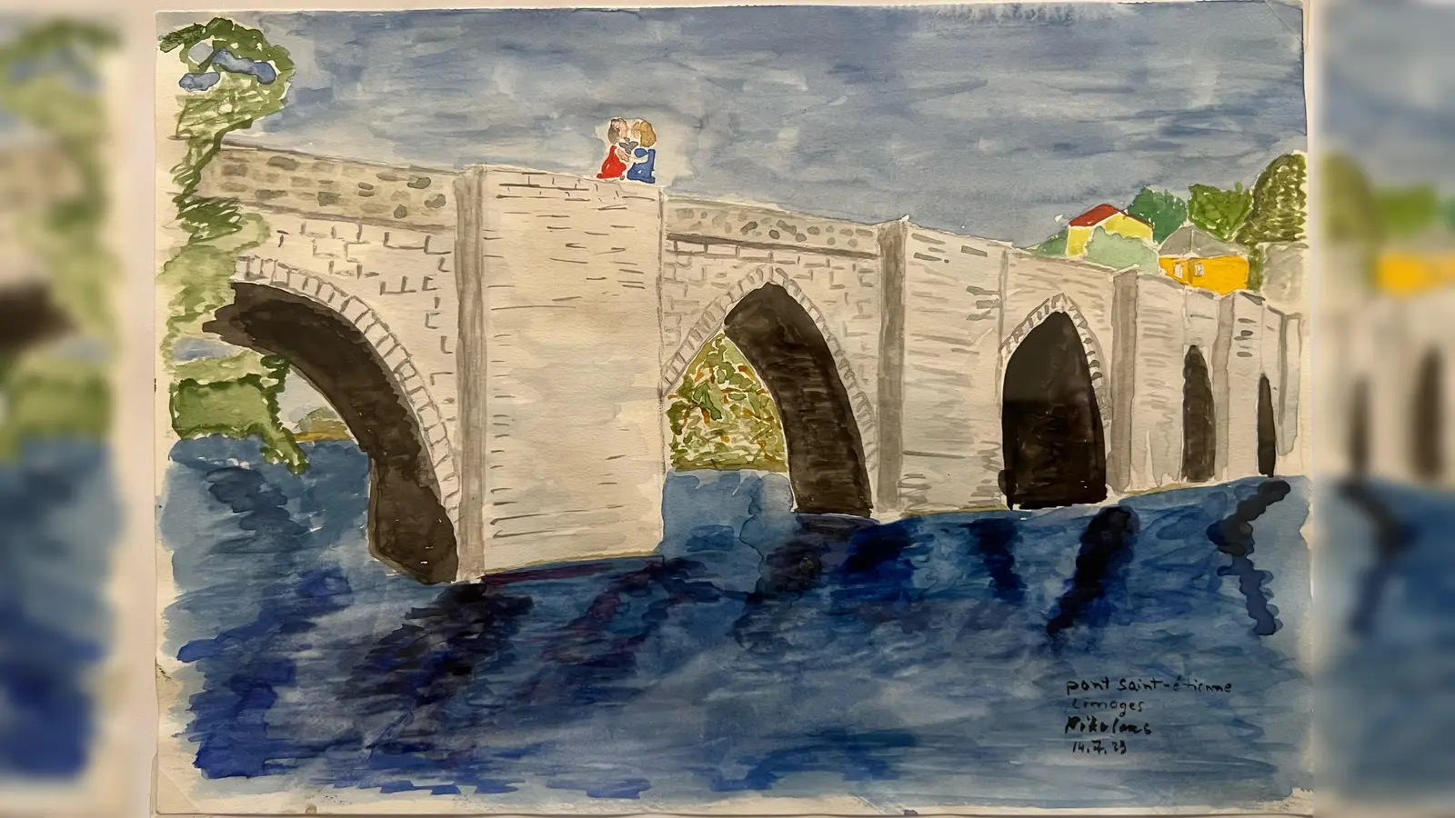 200 Bilder machen die Andreaskirche bunt. Zum Beispiel diese von Nikolaus Rauch, das die Pont Saint Étienne in Limoges zeigt. (Foto: Nikolaus Rauch)