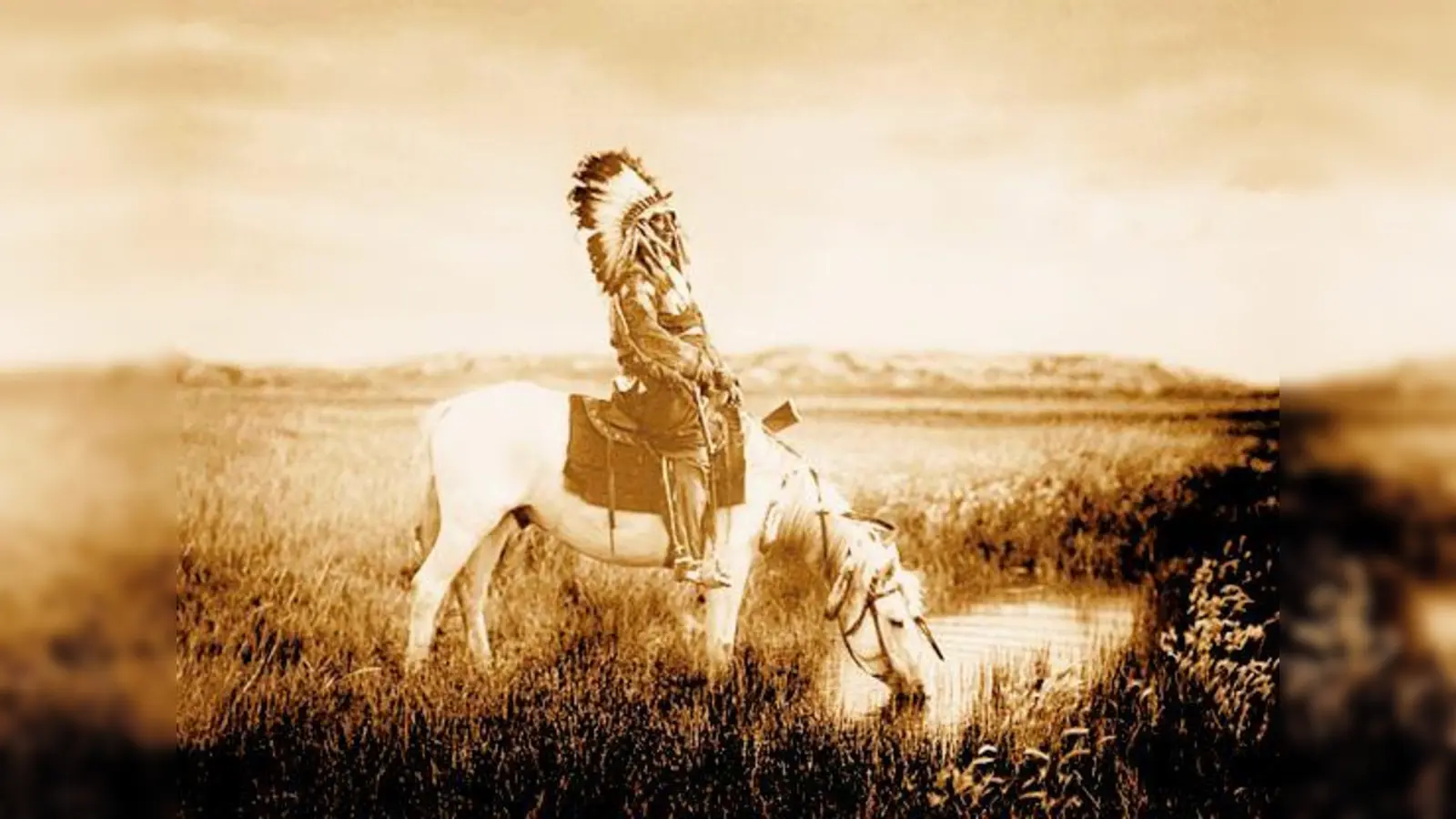 Curtis-Fotografie aus dem Jahr 1905: »An Oasis in the Badlands«.	 (Foto: Archiv Christopher Cardozo)
