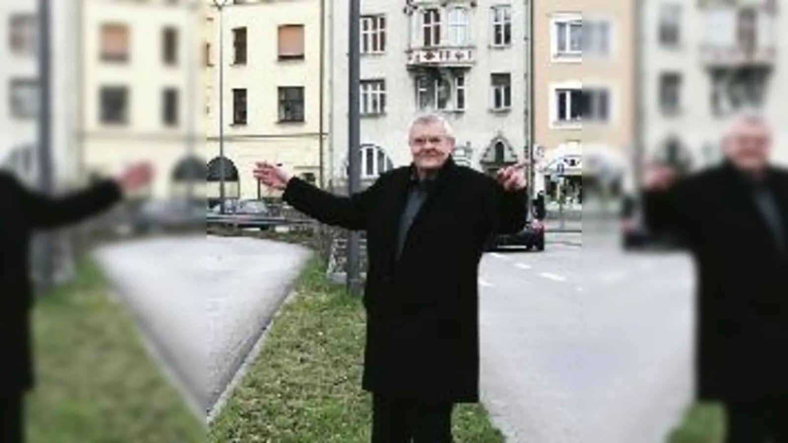 Ab hier soll Schluss sein: BA-Vorsitzender Werner Lederer-Piloty wünscht sich eine Sperrung der Ungererstraße auf Probe.  (Foto: ks)