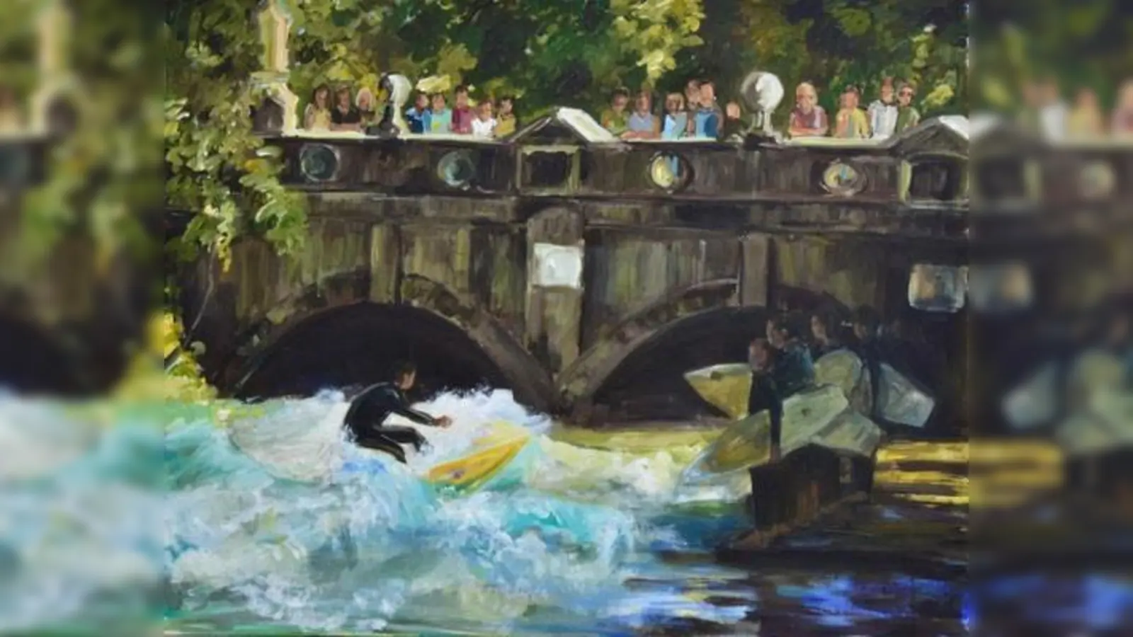 Die Arbeiten von Daniela Dewes zeigen gegenständliche szenische Malereien, die München und Umgebung zum Inhalt haben. (Foto: Daniela Dewes)