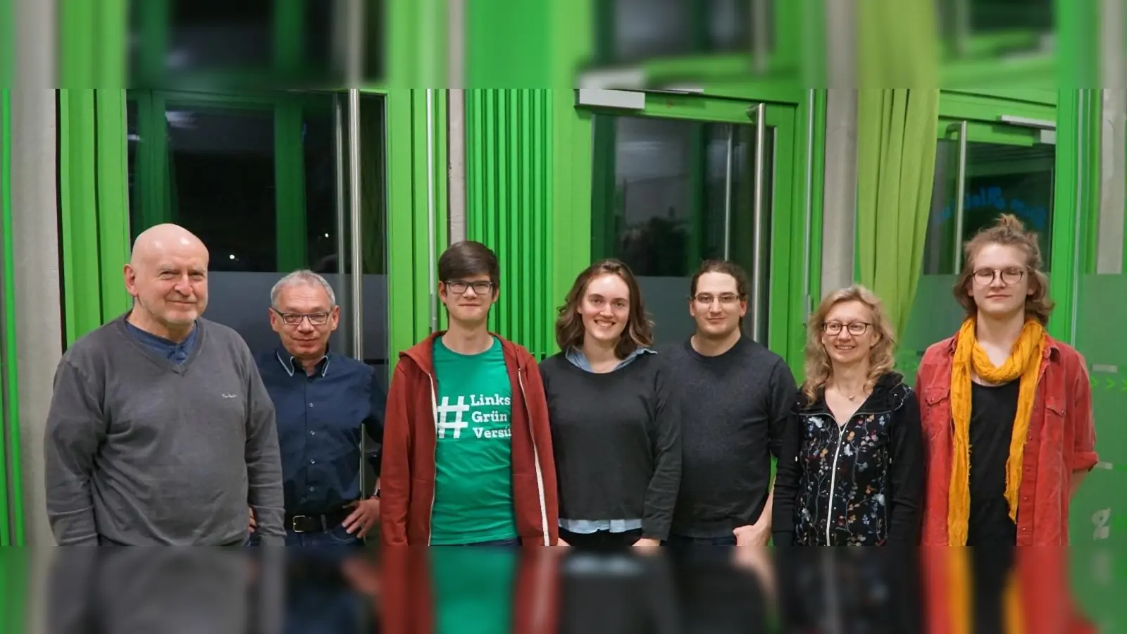 Herbert Schwinghammer, Roland Fischer, David Conrat Fuentes, Helena Schwinghammer, Markus Guinand, Bettina Messinger und Victor Conrat Fuentes (v.l.n.r.). (Foto: Oliver Moebel)