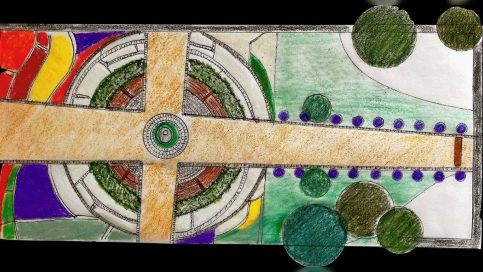 Die Entwurfskizze des Phänologischen Gartens. (Foto: Uta Brinksmeier)