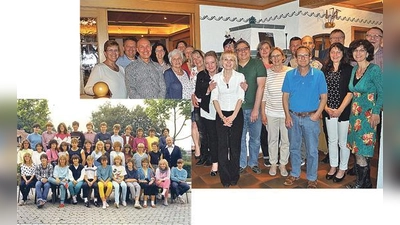 Und sie haben sich doch ein wenig verändert  und treffen sich heute noch. Hausaufgaben gibt es aber keine. Nach 34 Jahren kommt es raus: Es wurde in der Klasse auch gespickt. Nachsitzen muss aber keiner mehr. 	 (Fotos: VA)