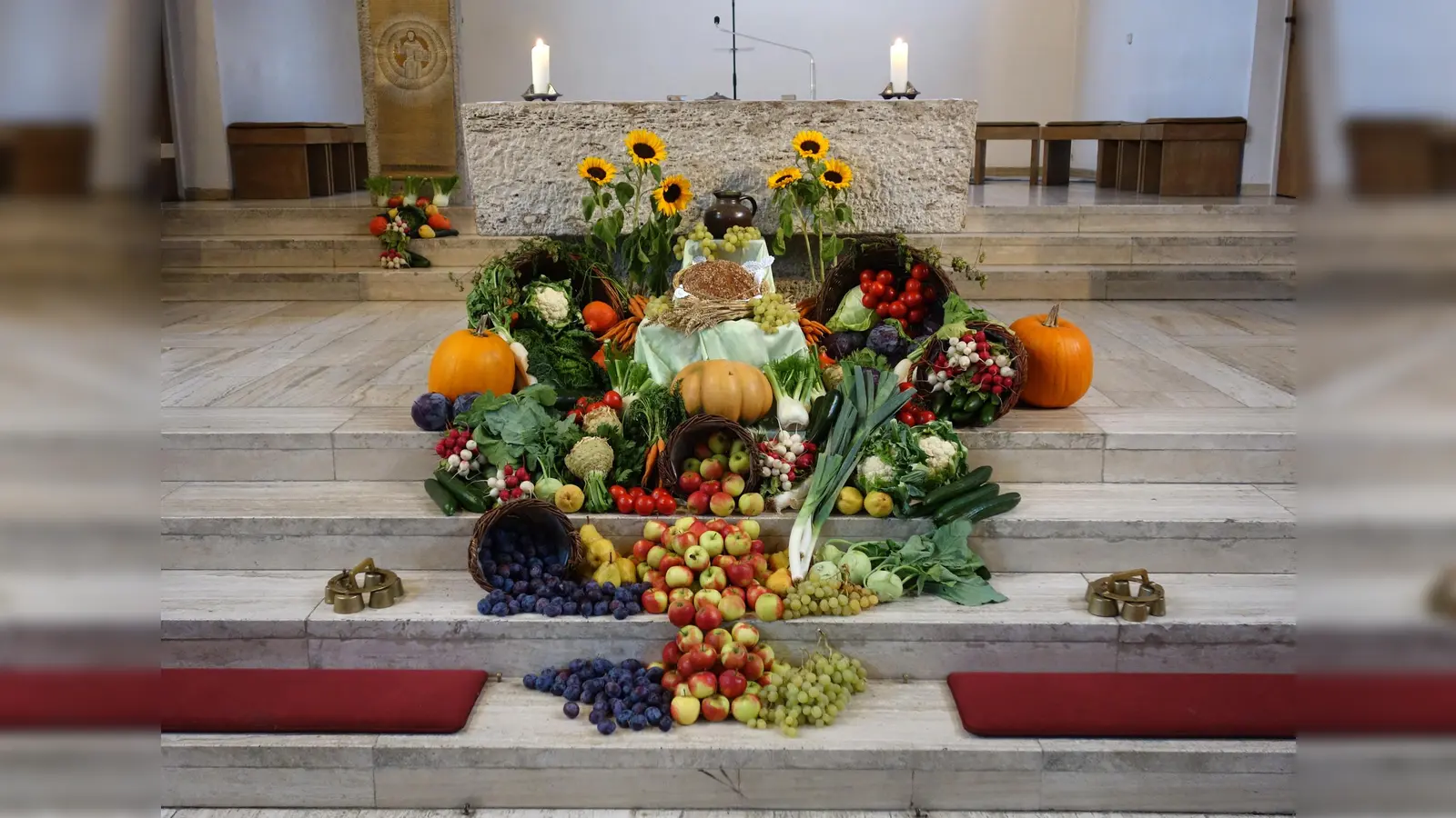 In der katholischen Pfarrei Rosenkranzkönigin wird am Sonntag ein Erntedank-Gottesdienst gefeiert. (Foto: Privat)