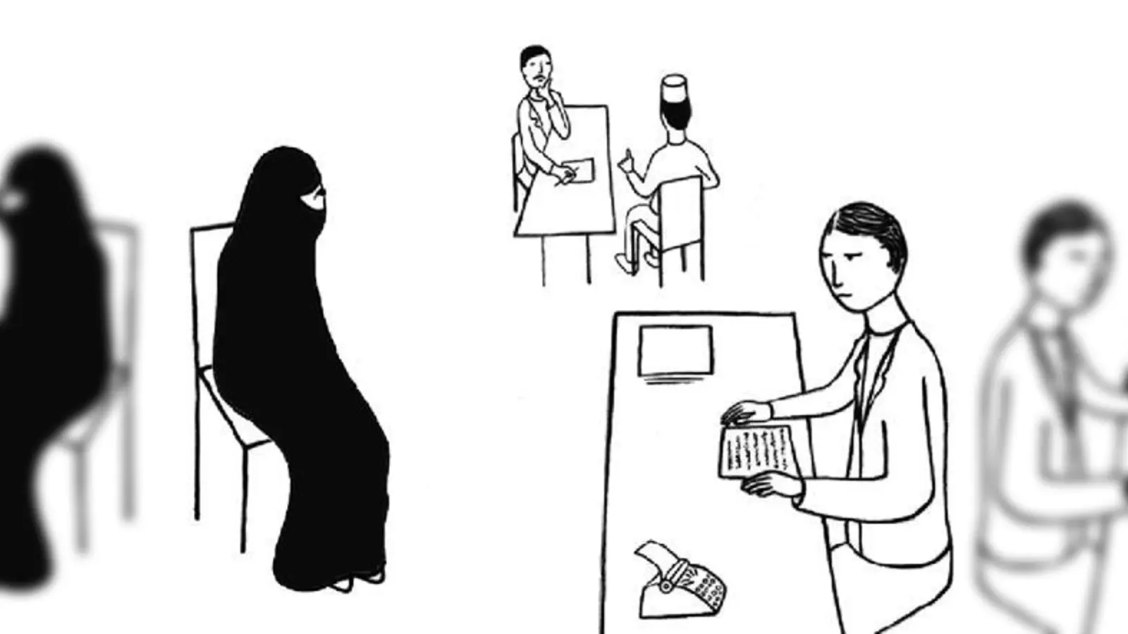 Büroszene von Shirin Damerji.	 (Foto: VA)