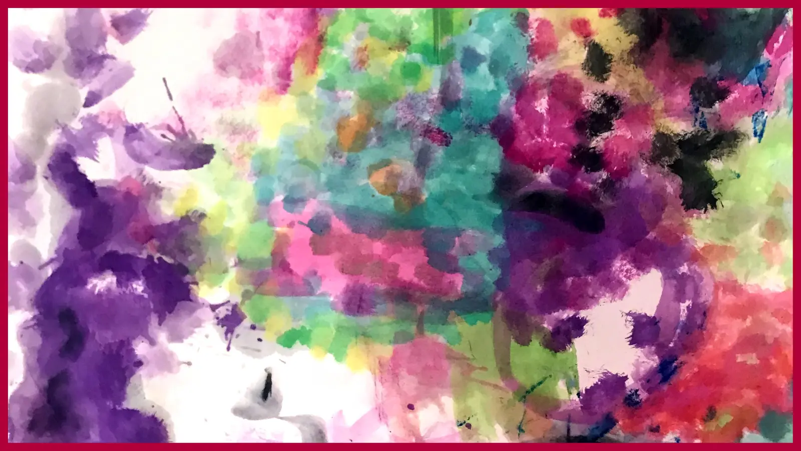 Bunte Bilder entstehen im Familienmalkurs. (Foto: VHS Vaterstetten)