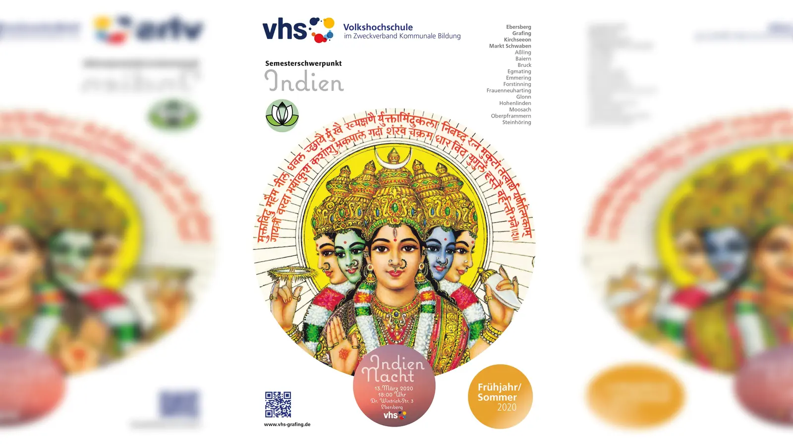 Das neue vhs-Programm für Frühjahr/Sommer 2020 beschäftigt sich intensiv mit Indien. (Foto: VHS)