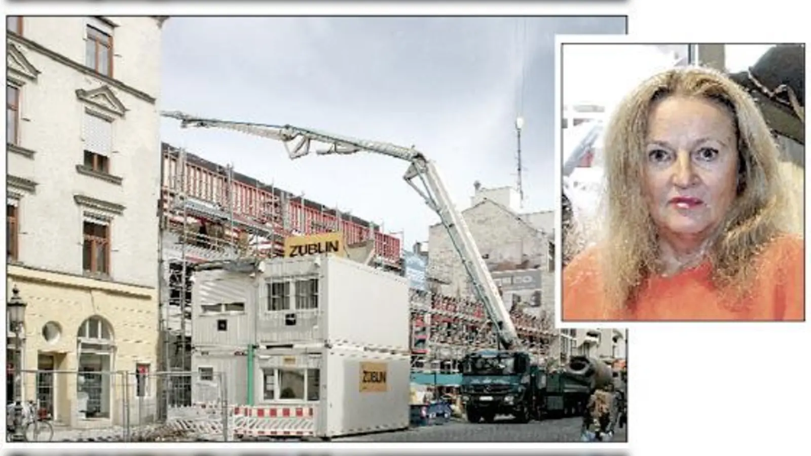 »Wie auf einem Kriegsschauplatz« hat es laut Gabriele Bohlen (kl. Foto) vor einem Jahr nach der Bombenexplosion an der Feilitzschstraße ausgesehen	  noch heute kämpfen die Anwohner mit Nachwirkungen.	 (Fotos: scy)