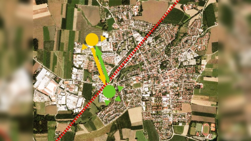 Dieser angedachte Wärmeverbund dient allen nördlich und südlich der Bahnlinie.  (Foto: KUMS)
