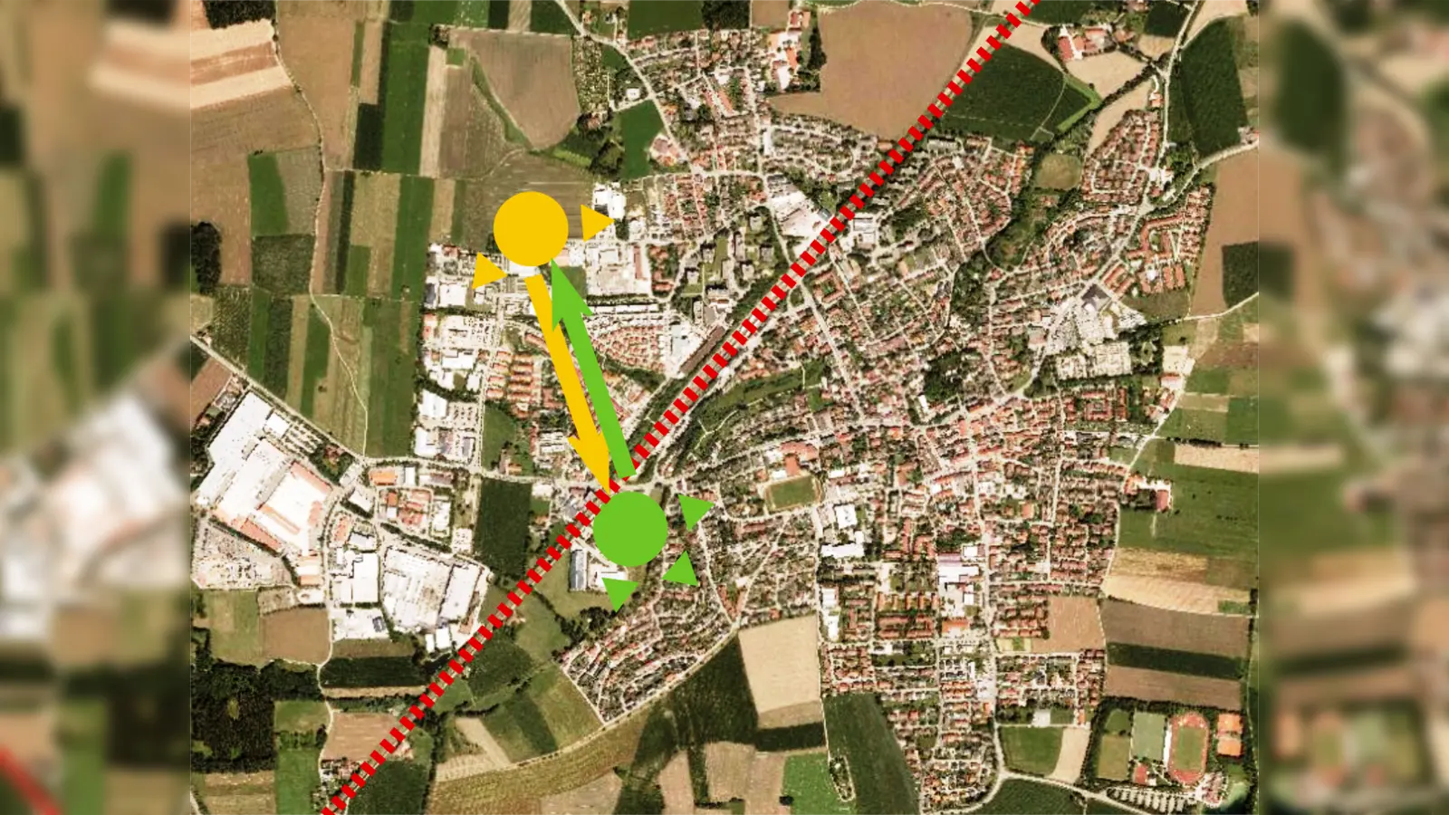 Dieser angedachte Wärmeverbund dient allen nördlich und südlich der Bahnlinie.  (Foto: KUMS)