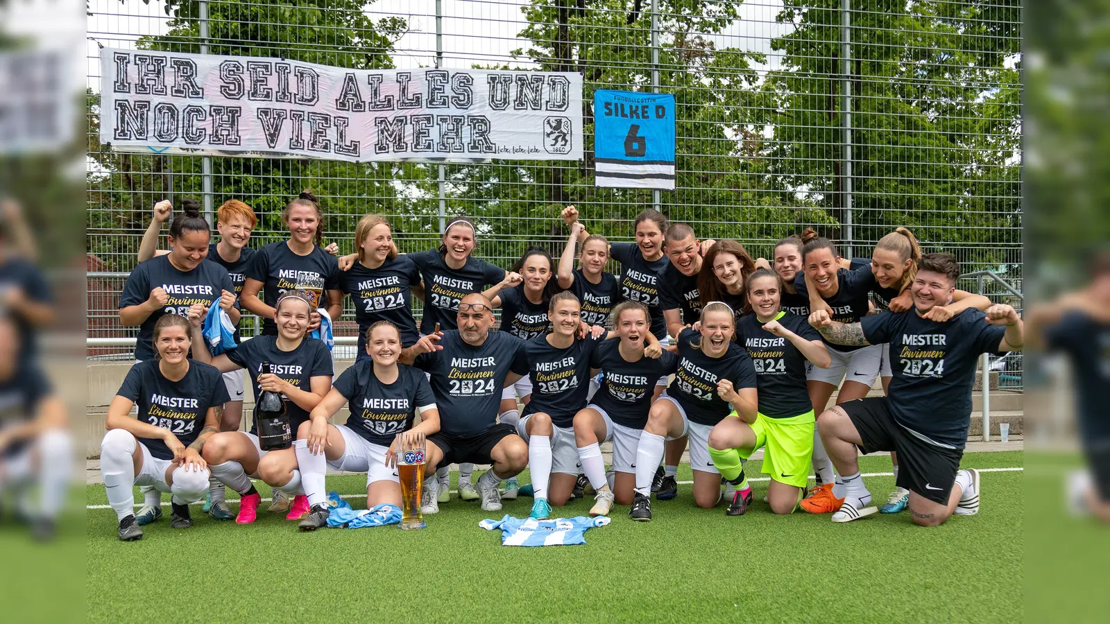 Am Ziel: Fußballerinnen des TSV 1860 München. (Foto: Anne Wild)