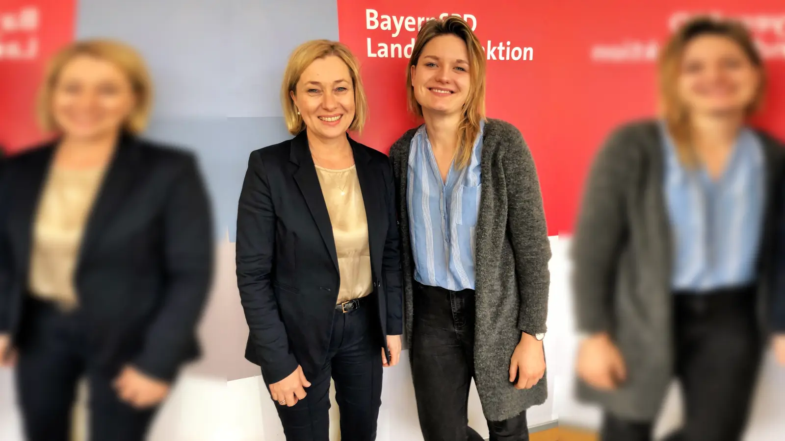 Die Glonnerin Marie-Sophie Schmid schaute der Ebersberger Abgeordneten Doris Rauscher (SPD) über die Schulter (Foto: MdL Rauscher)