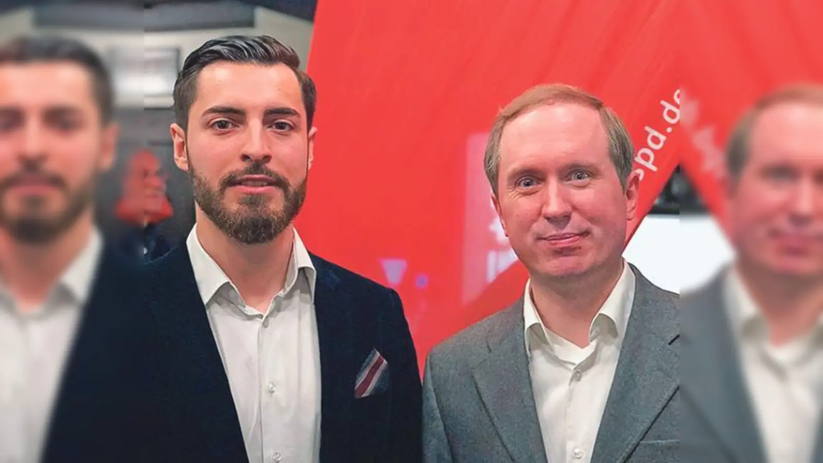 Bezirkstagskandidat Serhat Sevengül (links) und Landtagskandidat Mike Malm (rechts).  		    (Foto: Partei)