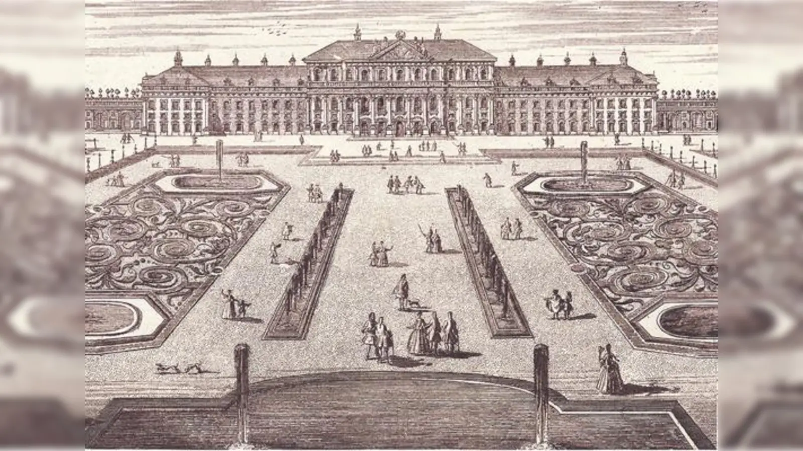 Kupferstich von Disl aus dem Jahre 1722 vom Schleißheimer Hofgarten.	 (Foto: Verein)
