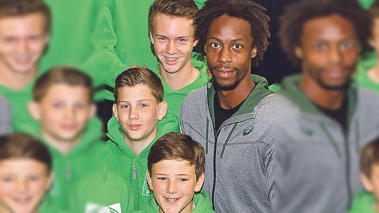 Gaël Monfils, hier mit Ballkindern der BMW Open.	 (Foto: VA)