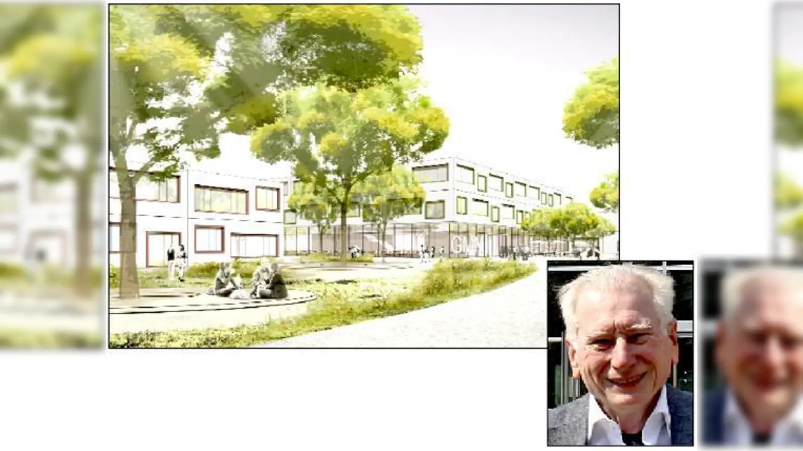 Fredy Hummel-Haslauer (r.) ist skeptisch, ob ein neues Gymnasium für die zu erwartende Schülerflut ausreicht.                            Foto: js 	 (Foto: H4a Gessert + Randecker Architekten/Landeshauptstadt München)