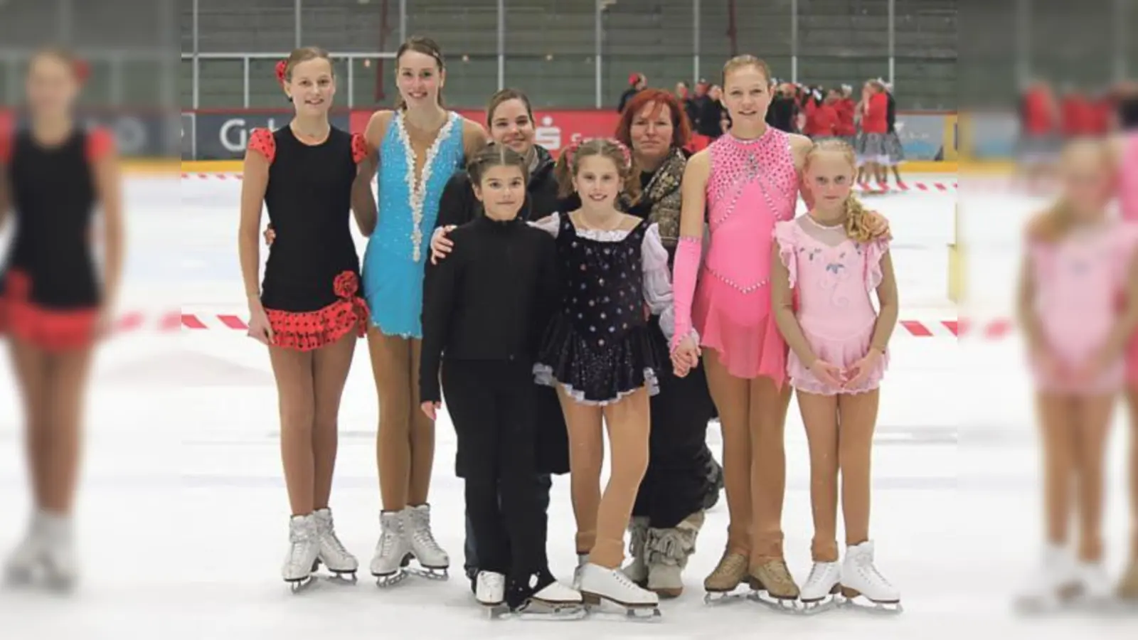 Sie sammelten positive Wettbewerbserfahrung (von  (Foto: K. Baschmakov, S. Oberle, V. Komandinic, Trainerin M. Becker, A. von Schroeder, Trainerin V. Burding von Meyeren, J. Pölt und L. Schmidbaur. Foto:VA)