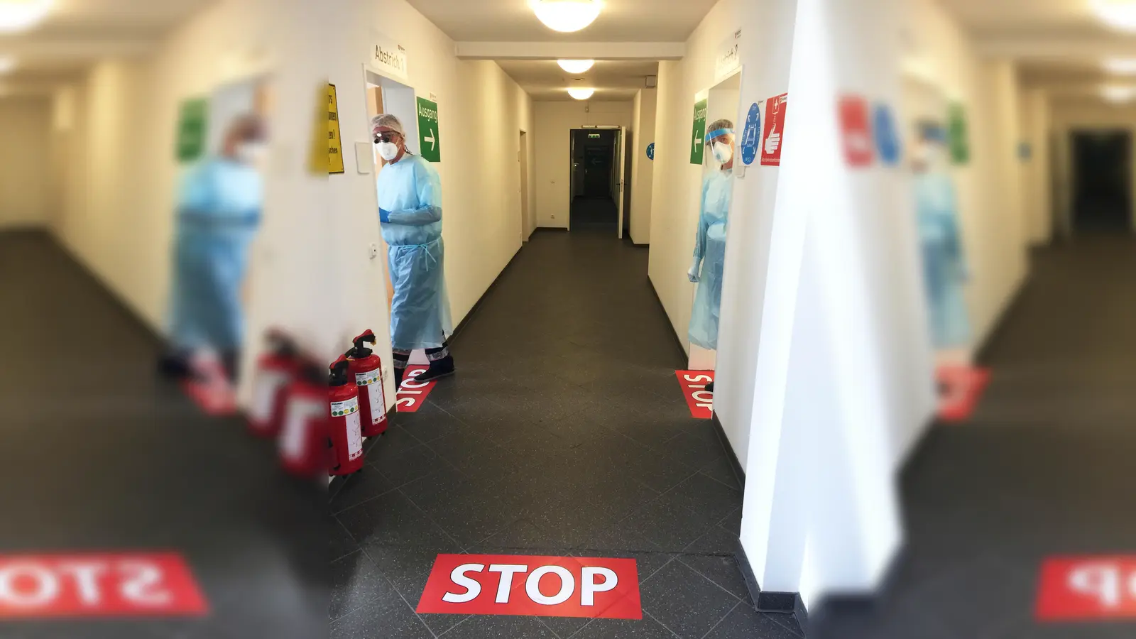 Im Corona-Testzentrum Haar kann man sich montags, dienstags und donnerstags kostenlos testen lassen. (Foto: Landratsamt)