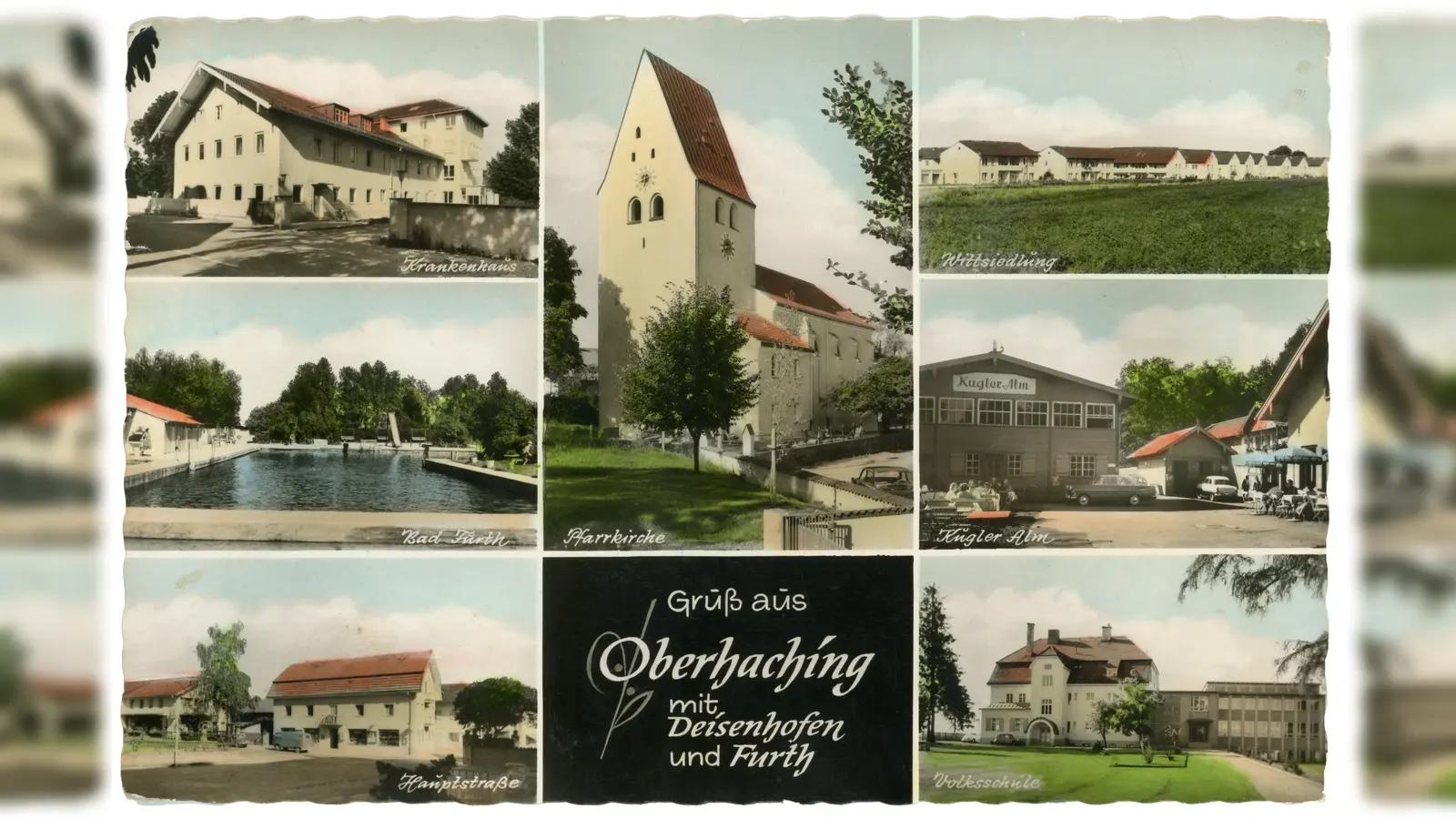 Historische Postkarten zeigen oft Motive aus dem Ort. (Foto: Gemeinde Oberhaching)