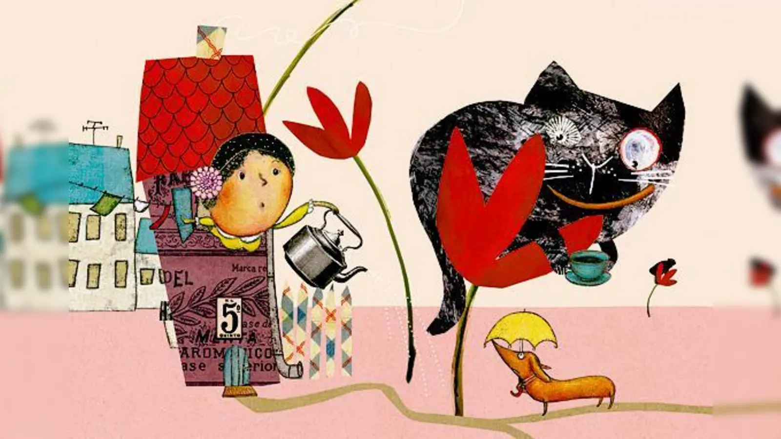 Szene aus Susanne Straßers Illustrationen zum Kinderbuch »Dackel Franz sucht seinen Schwanz«.	  (Foto: VA)