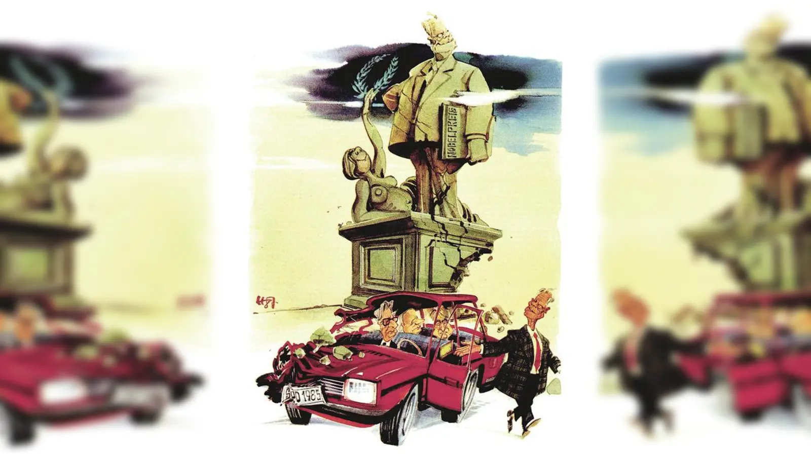 »Bitte, da habt Ihr meinen Führerschein«: Brandt-Karikatur aus dem Jahr 1987 von Horst Haitzinger. 	 (Foto: VA)