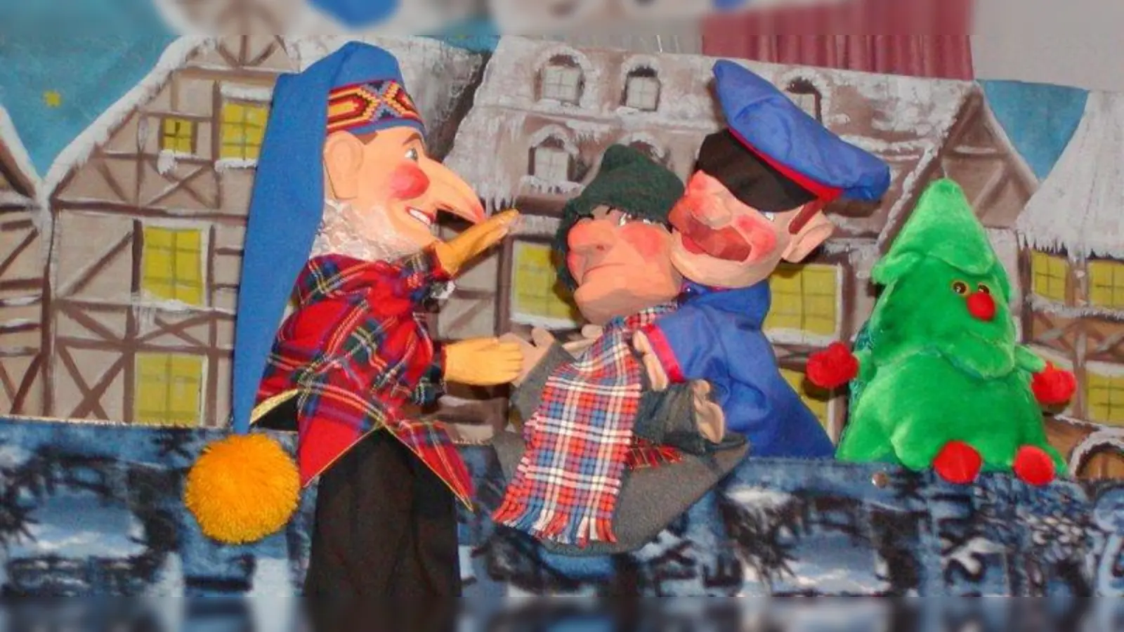 In dem Stück &amp;quot;Der gestohlene Schlitten&amp;quot; müssen Kasperl und die Kinder einige Abenteuer überstehen, um den gestohlenen Schlitten wiederzufinden. (Foto: Thomas Fischer)