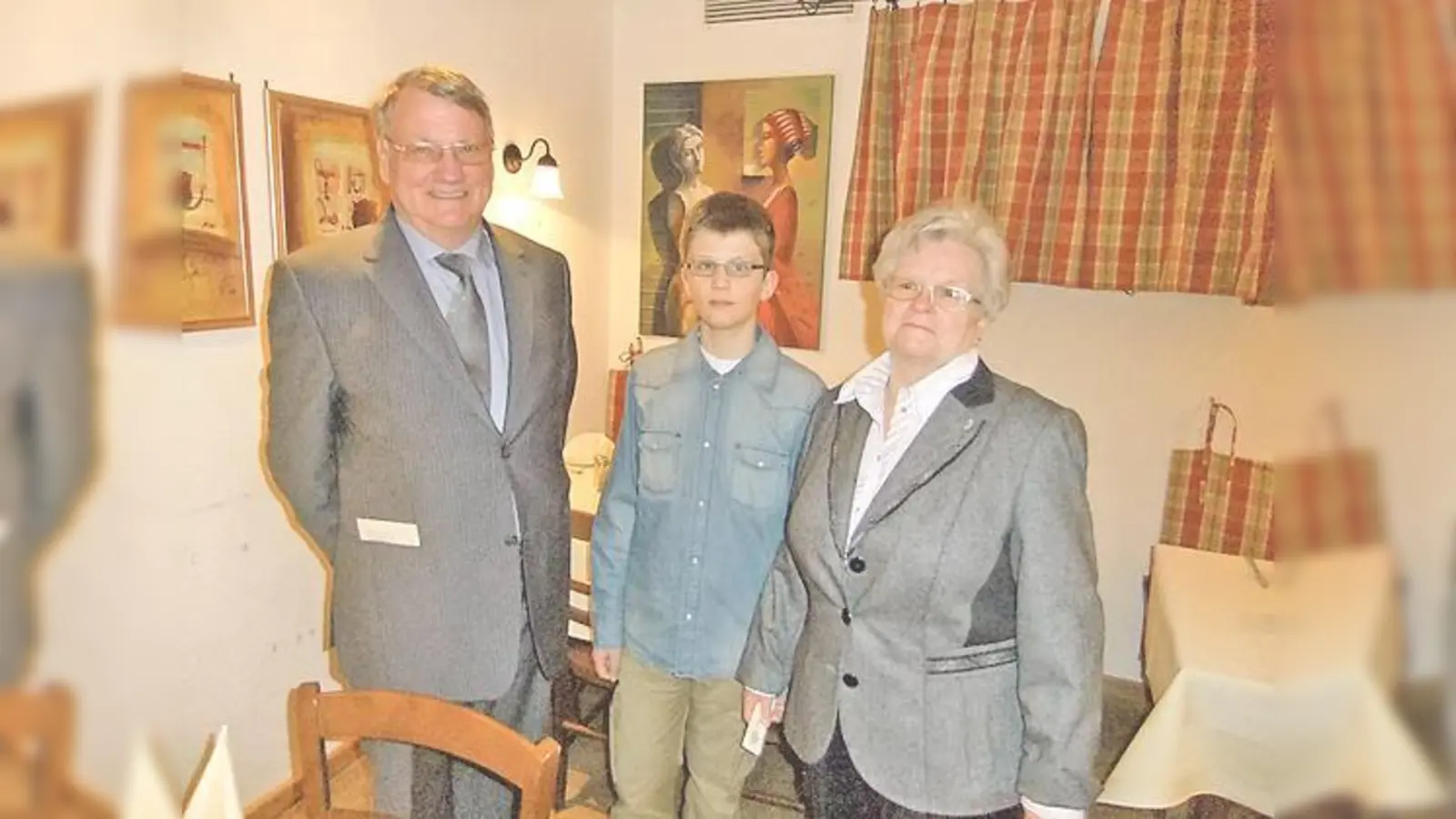 Manfred Westner, Enkelsohn Dominik und Elisabeth Westner.   (Foto: Privat)