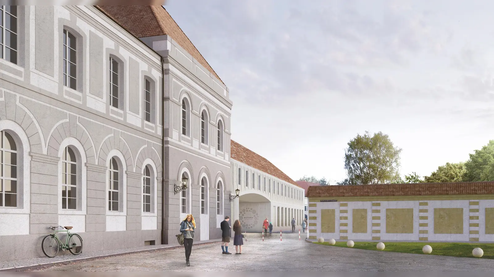 Das neue „Biotopia – Naturkundemuseum Bayern“ wird am Nordflügel des Nymphenburger Schlosses entstehen. (Bild: Staab Architekten)