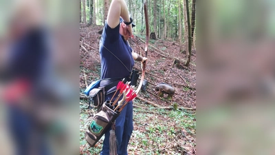 Der Parcours, bei dem auf Tier-Attrappen geschossen wurde, dauerte fünf Stunden.  (Foto: Nikolaus Albrecht)