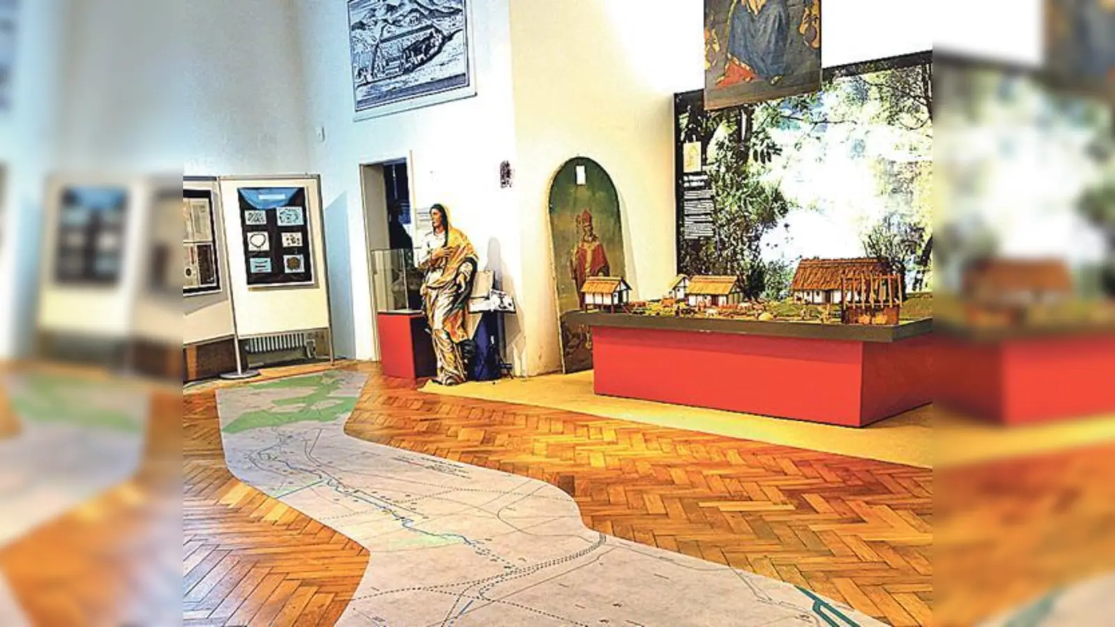 Auf einer Länge von zehn Metern findet man nun eine Darstellung des Hachinger Bachs im Unterhachinger Heimatmuseum. 	 (Foto: oh)