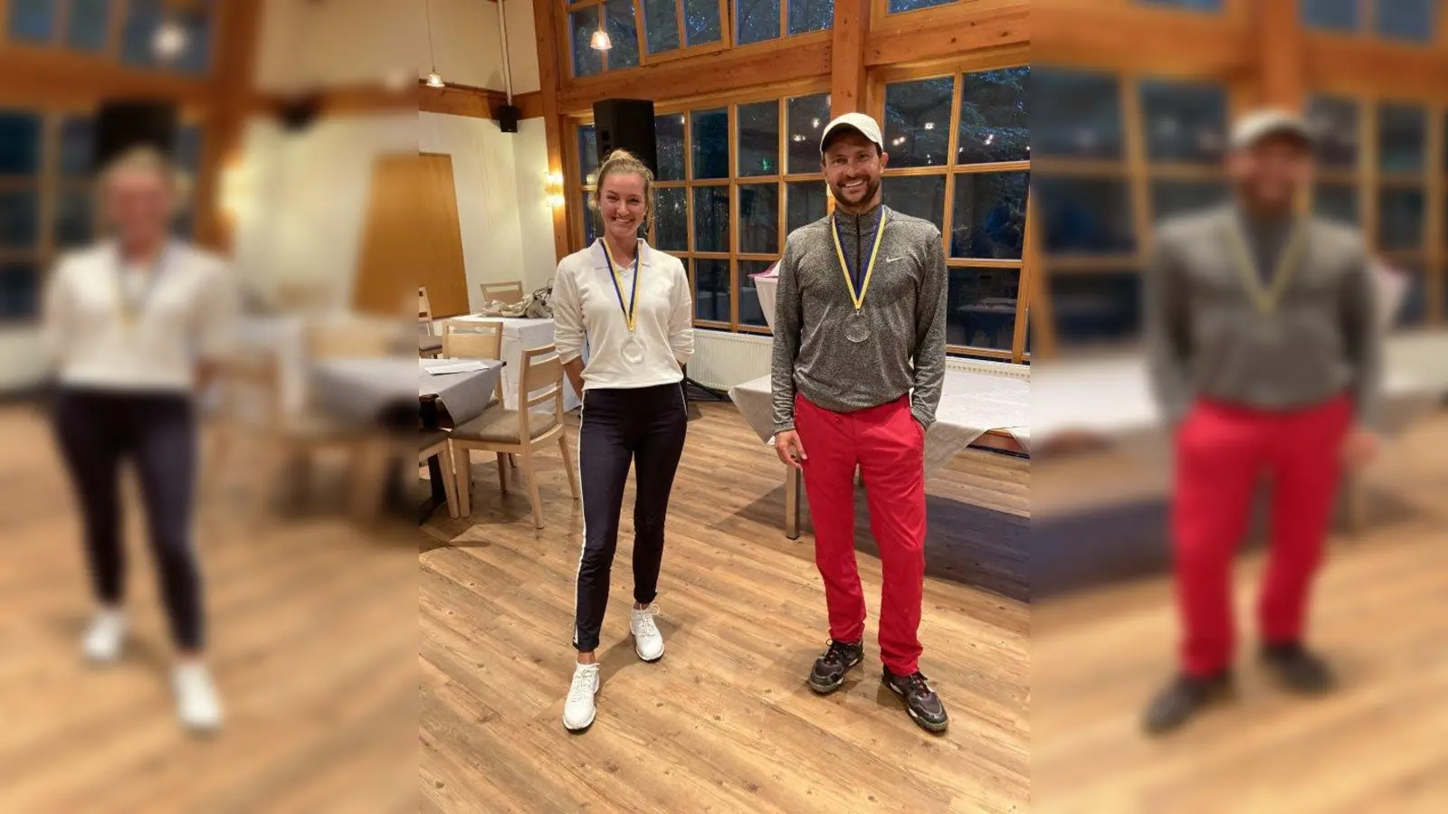 Die diesjährigen Clubmeister Madeleine Orlowski und Florian Gillitz. (Foto: Golfclub Starnberg)