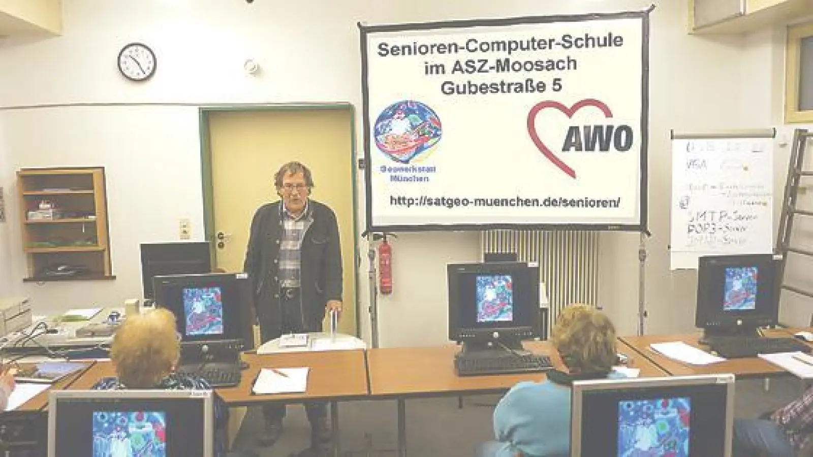 15 Arbeitsplätze mit modernen PCs stehen den Lernwilligen zur Verfügung.	 (Foto: VA)