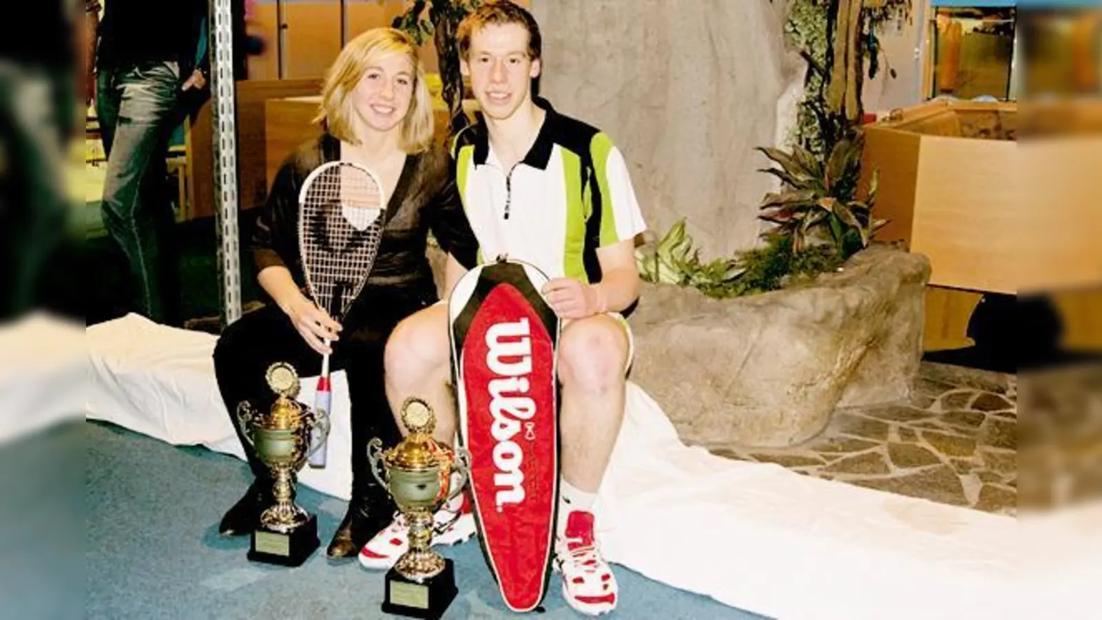 Die beiden Squash-Profis Sina Wall und Rudi Rohrmüler feierten ihre Erfolge. (Foto: Squash-Insel)