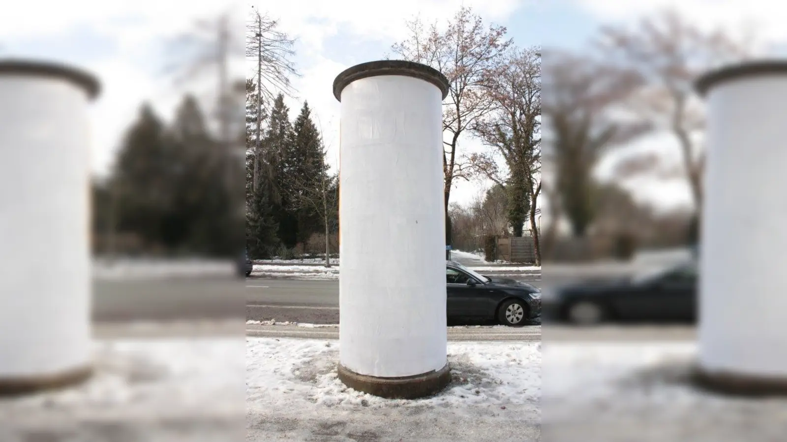 Litfaßsäulen haben nicht immer so wenig wie hier zu sagen. Der Bezirksausschuss im Münchner Süden widersetzt sich der Aufstellung weiterer Säulen im Stadtbezirk. (Foto: job)