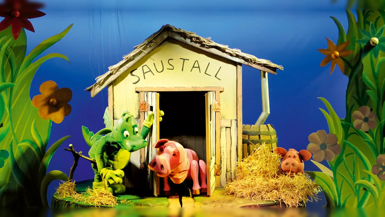 Viele Abenteuer erlebt der kleine Drache Tabaluga mit seinen Freunden in dem Kindermusical.  (Foto: ©Marionettentheater)