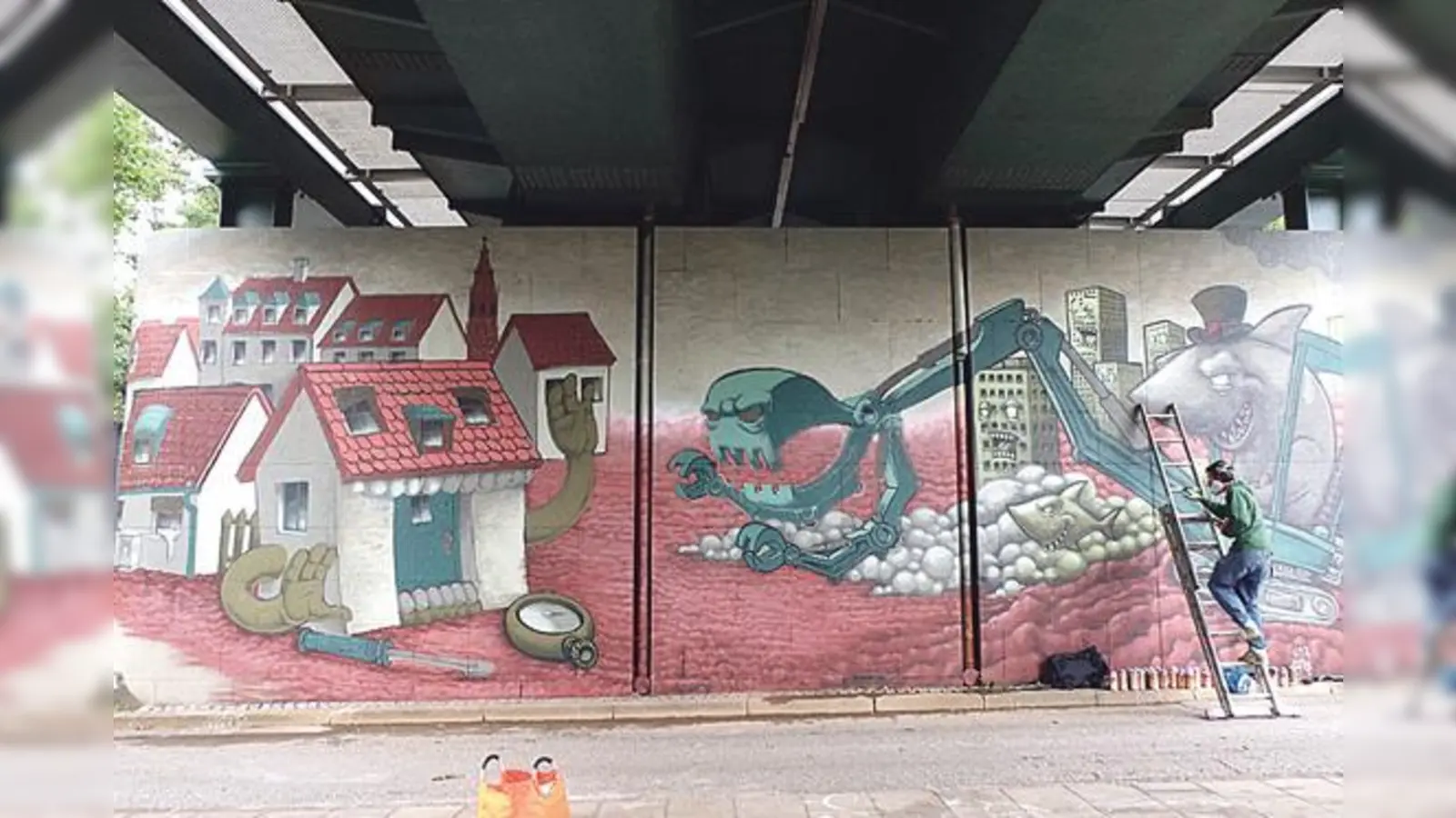 Früher Bushaltestelle, jetzt ein Ort der kreativen Begegung: der HALT 58 am Kolumbusplatz.	 (Foto: Mehr Platz zum Leben)