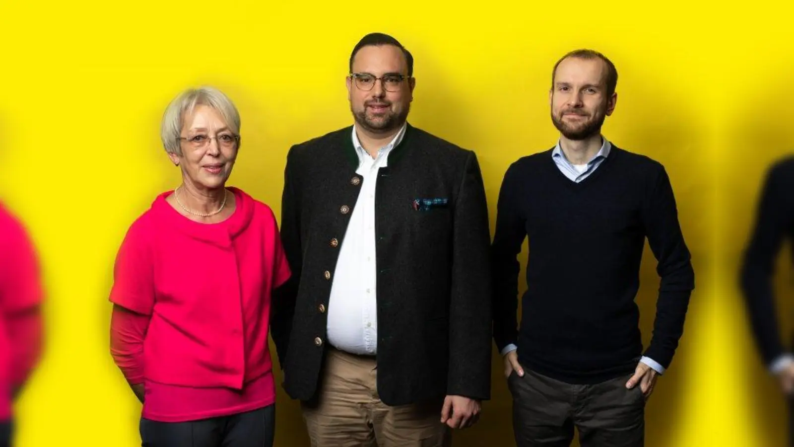 Die Kandidaten der FDP für den Bezirksausschuss Laim, von links: Miriam Müller (Platz 4), Dr. Oliver Jennissen (Platz 1) und Richard Volkmann (Platz 2). (Foto: Witefield)