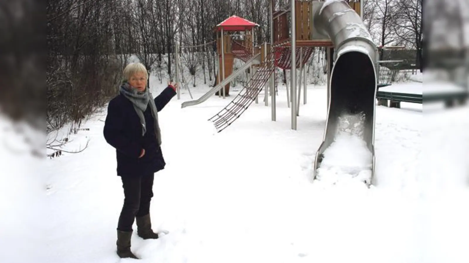 Kathrin Koop (SPD) vom Moosacher Bezirksausschuss hat den Spielplatz an der Hengelerstraße im Norden der Borstei vorgeschlagen. 	 (Foto: ws)