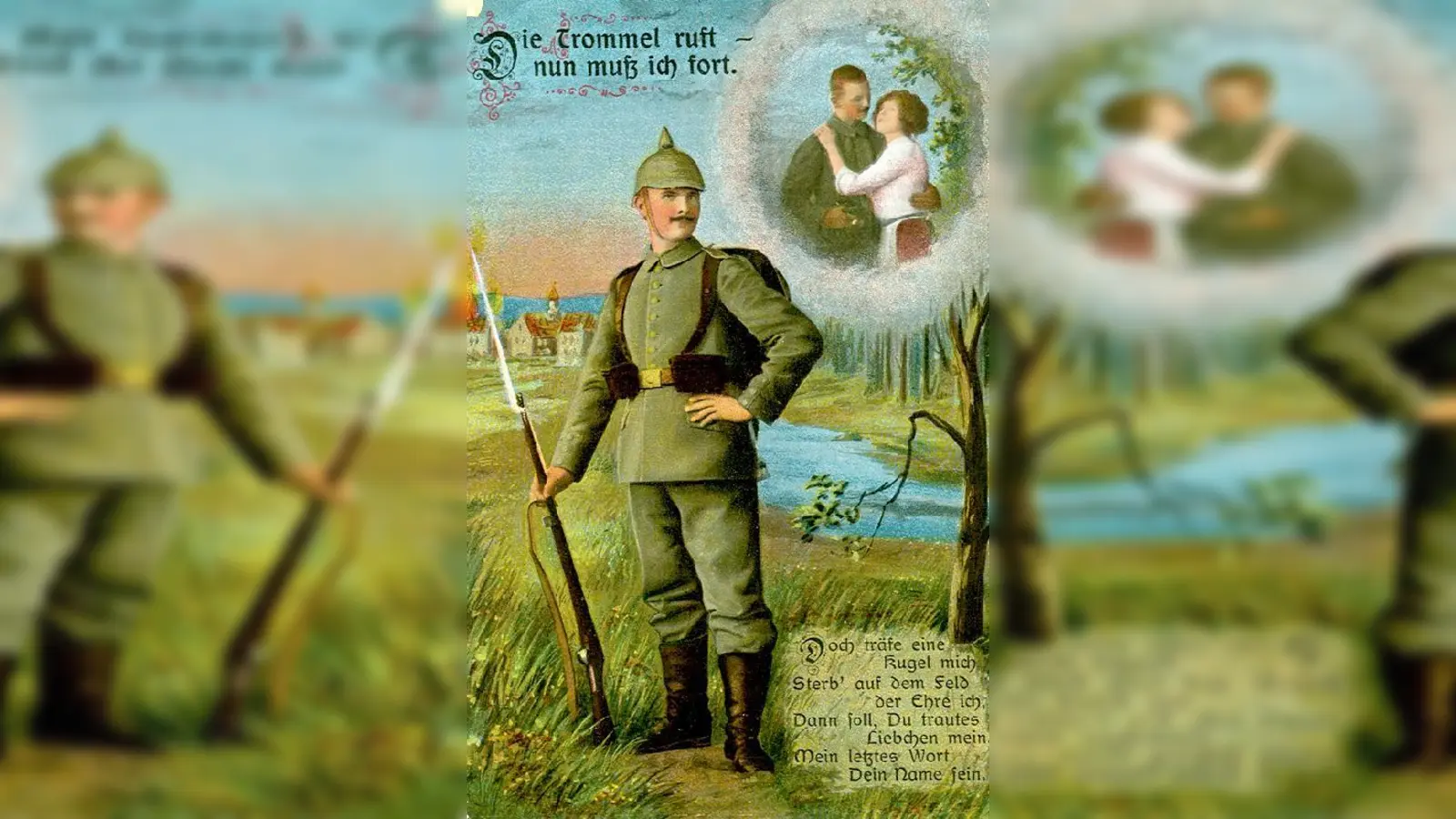 Diese Feldpostkarte stammt aus der Zeit des Ersten Weltkrieges.	 (Foto: Stadtmuseum Grafing)